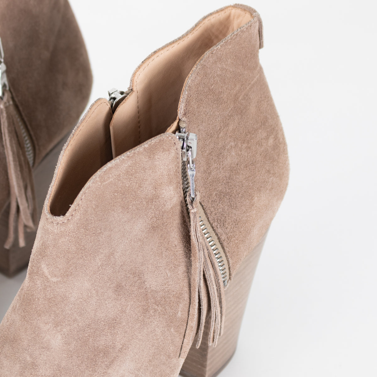 Rag & Bone Beige Suede Zip Up Ankle Boots