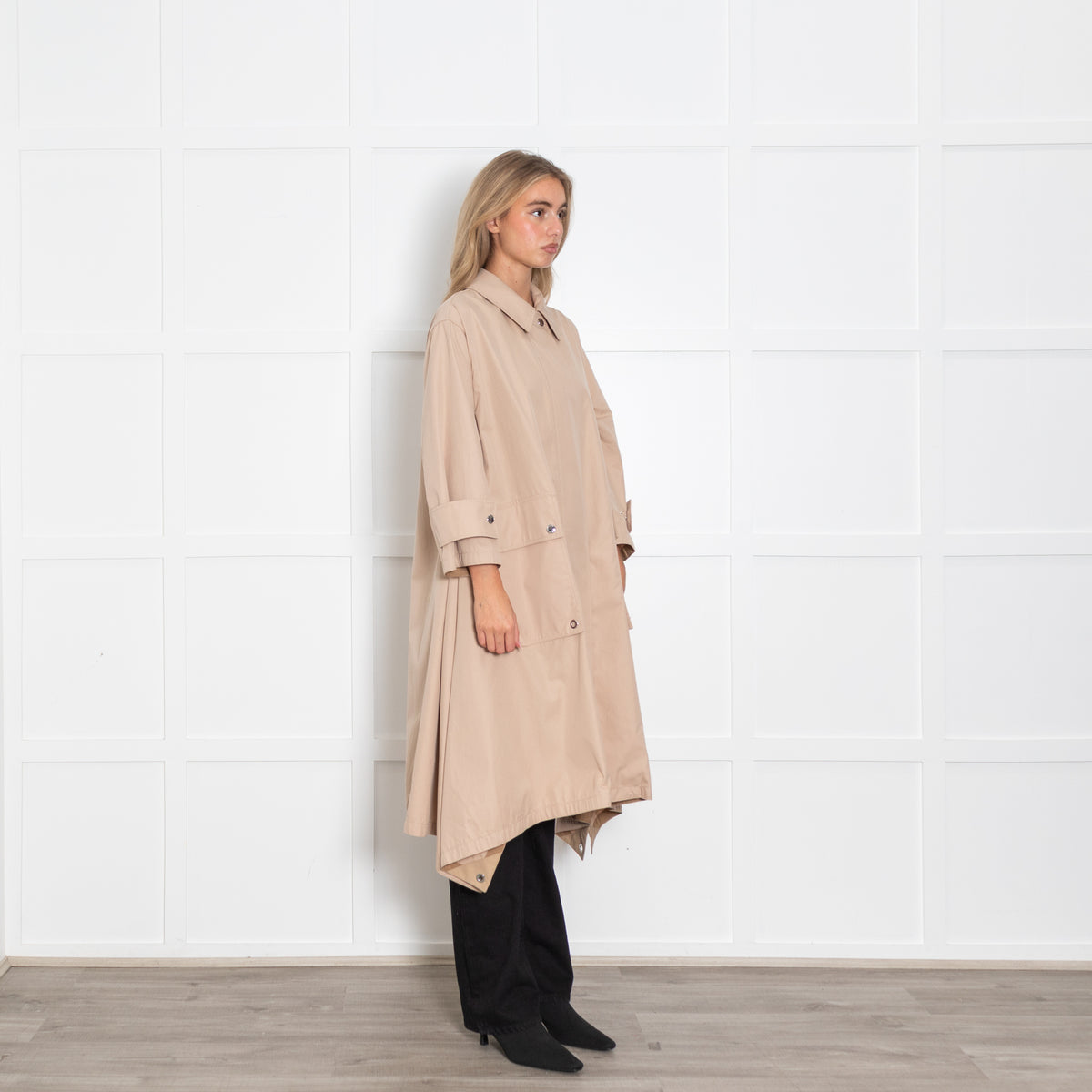 Burberry Beige Cotton Oversized Wingmore Parka