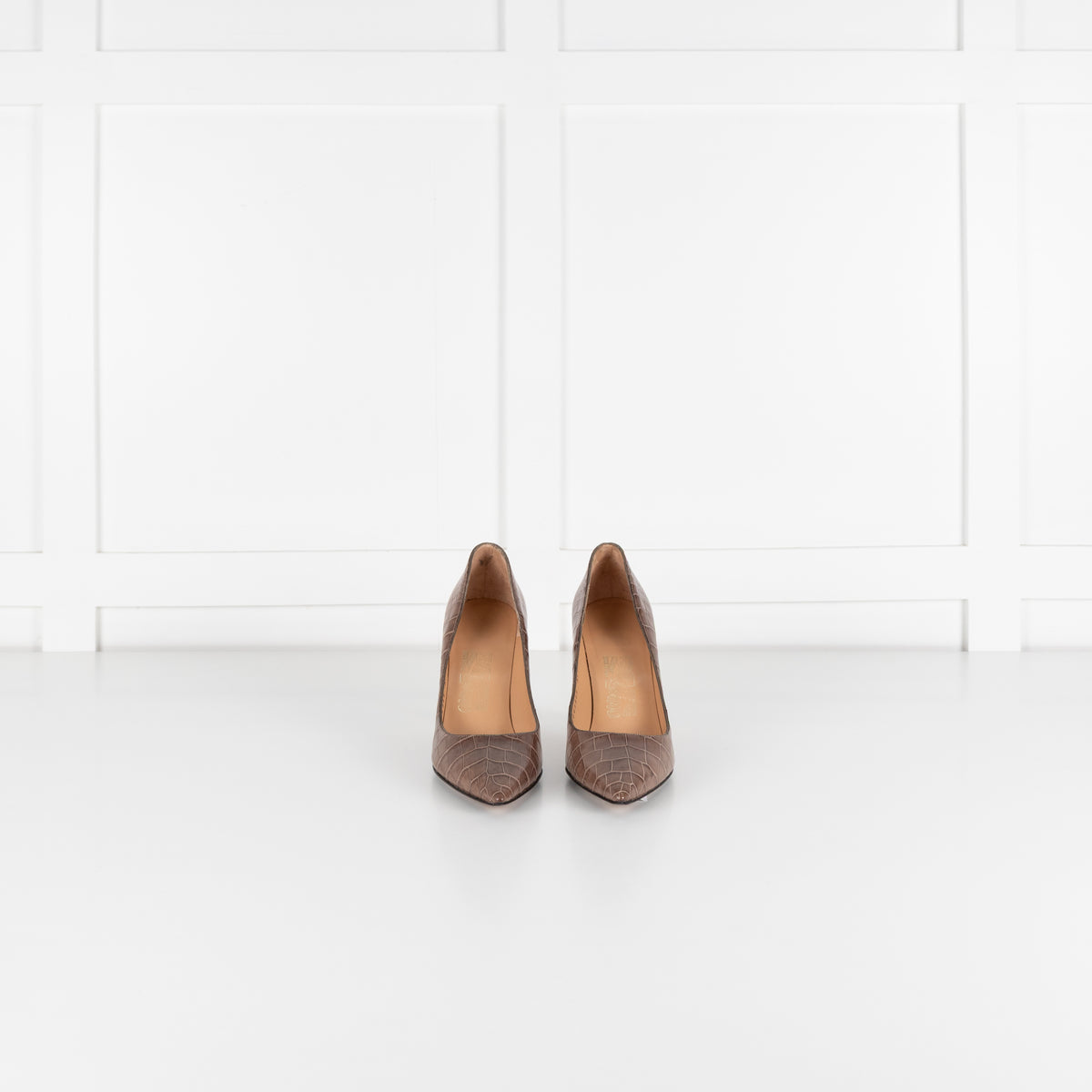 Salvatore Ferragamo Croc Heeled Shoes