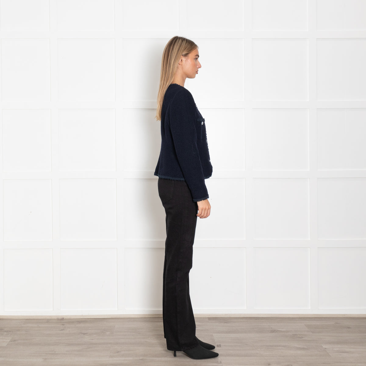 Chanel Navy Woven Short Jacket