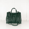 Telfar Dark Green Faux Leather Medium Shopping Bag