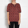 Scotch & Soda Red Metallic Knit Top