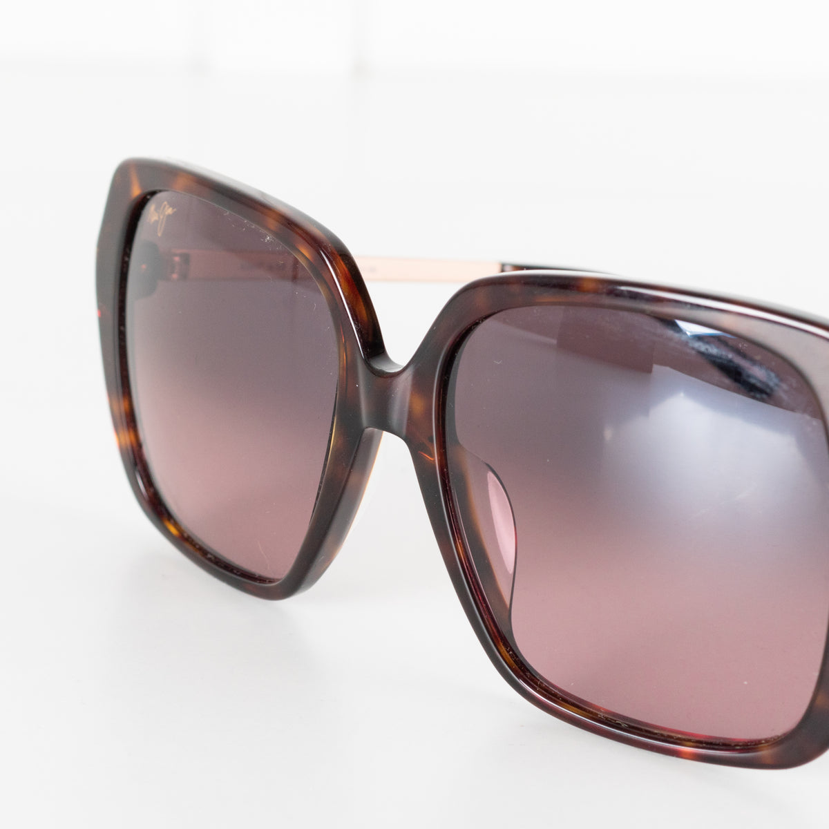 Maui Jim Tortoiseshell Oversized Square Frame Sunglasses
