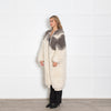 Raey Cream Hairy Tonal Chunky Recycled Cashmere Long Cardigan