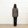 Dea Kudibal Feather Print Black Silk Jacket
