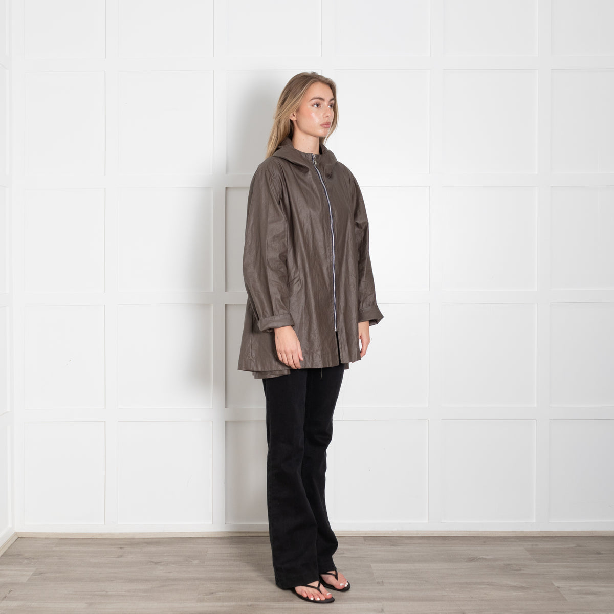 Pret Pour Partir Khaki Swingcoat With Hood