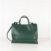Telfar Dark Green Faux Leather Medium Shopping Bag