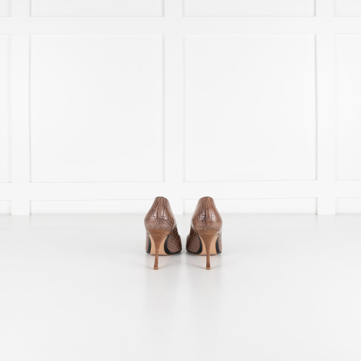 Salvatore Ferragamo Croc Heeled Shoes