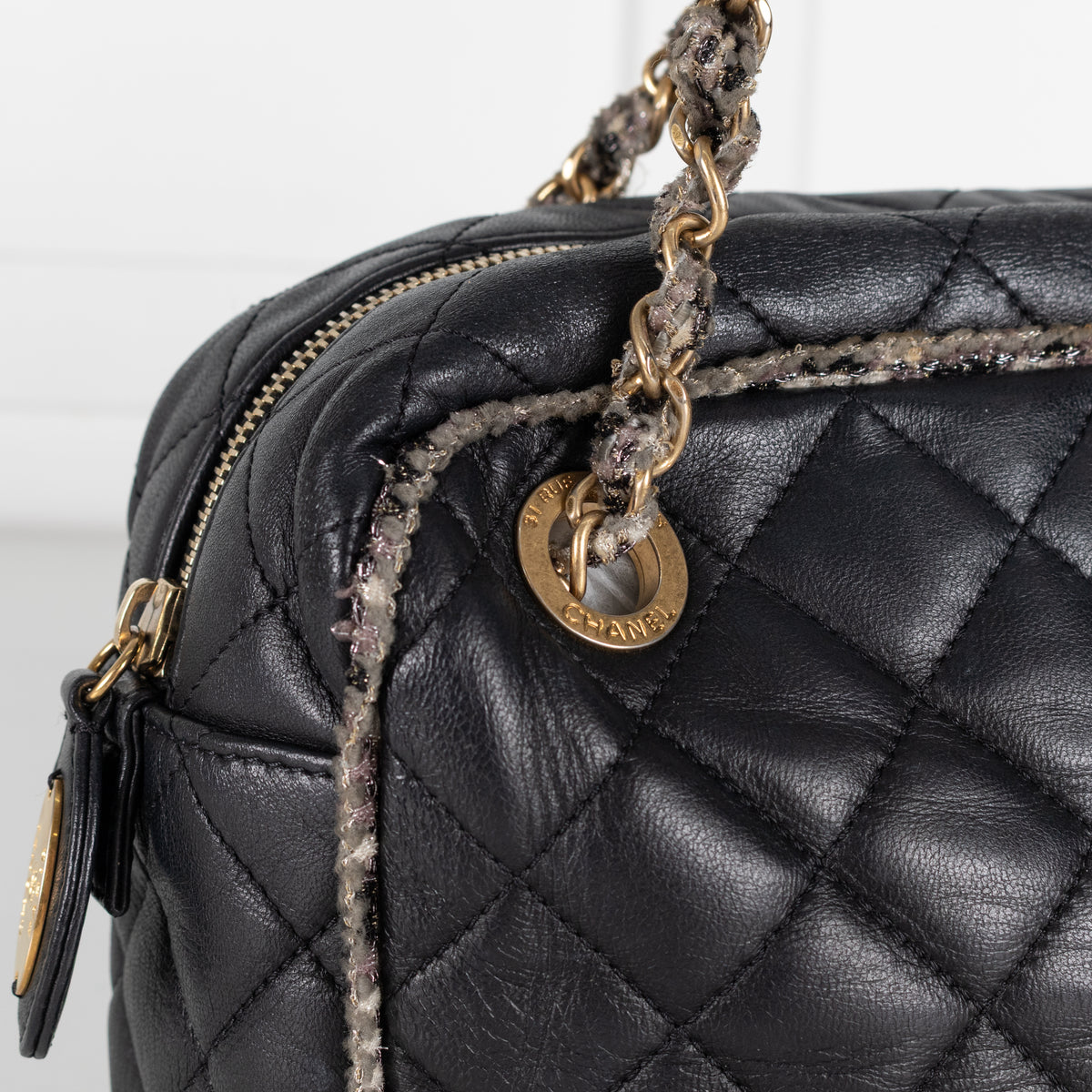 Chanel Black Quilted Lambskin Shoulder Bag