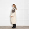 Raey Cream Hairy Tonal Chunky Recycled Cashmere Long Cardigan