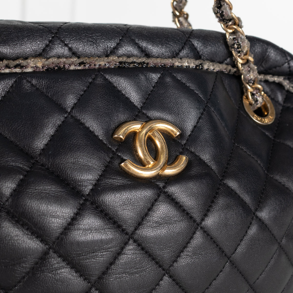 Chanel Black Quilted Lambskin Shoulder Bag