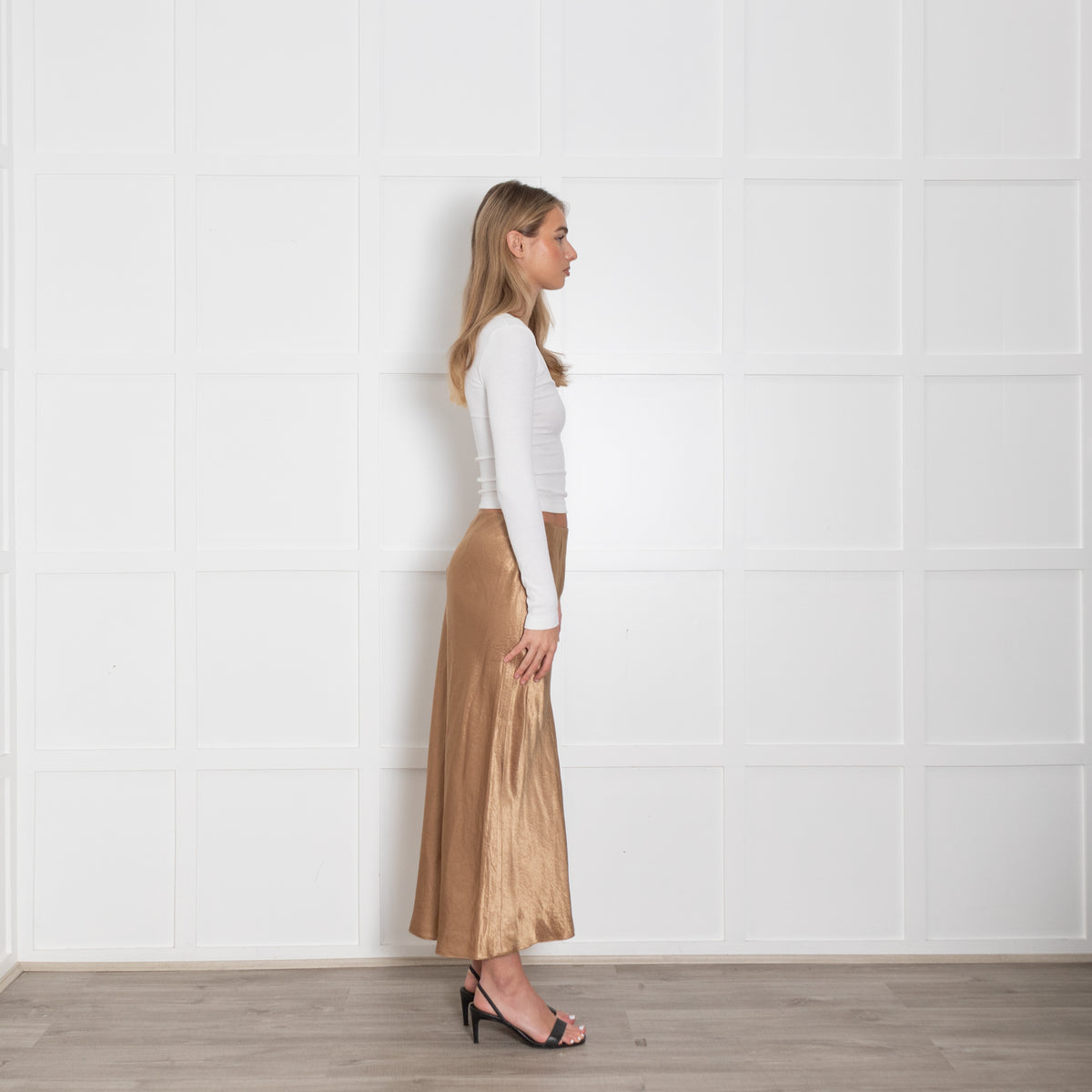 Vince Gold Slip Skirt