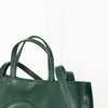Telfar Dark Green Faux Leather Medium Shopping Bag