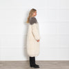 Raey Cream Hairy Tonal Chunky Recycled Cashmere Long Cardigan