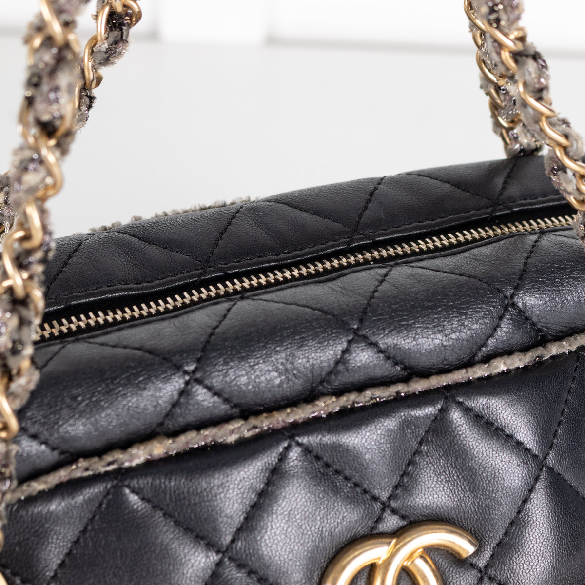 Chanel Black Quilted Lambskin Shoulder Bag