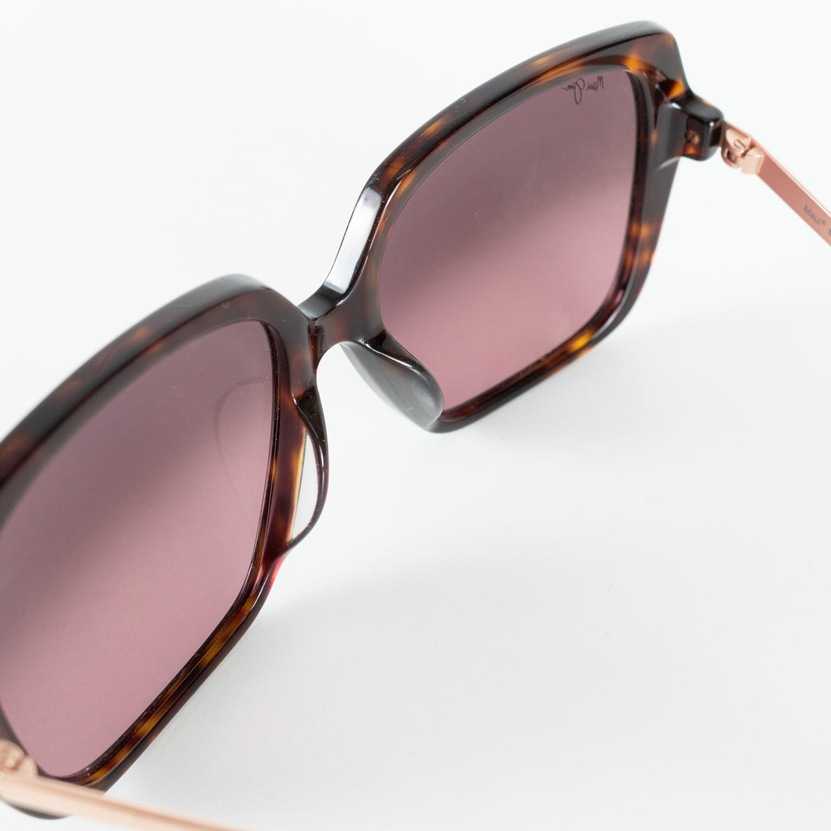 Maui Jim Tortoiseshell Oversized Square Frame Sunglasses