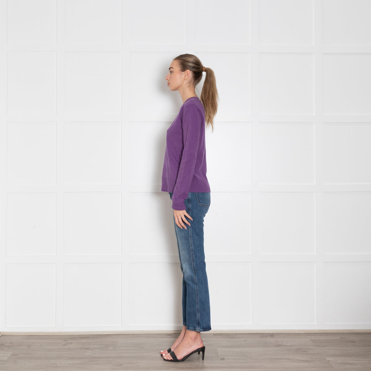 Max Mara Studio Purple Cashmere Blend Sweater