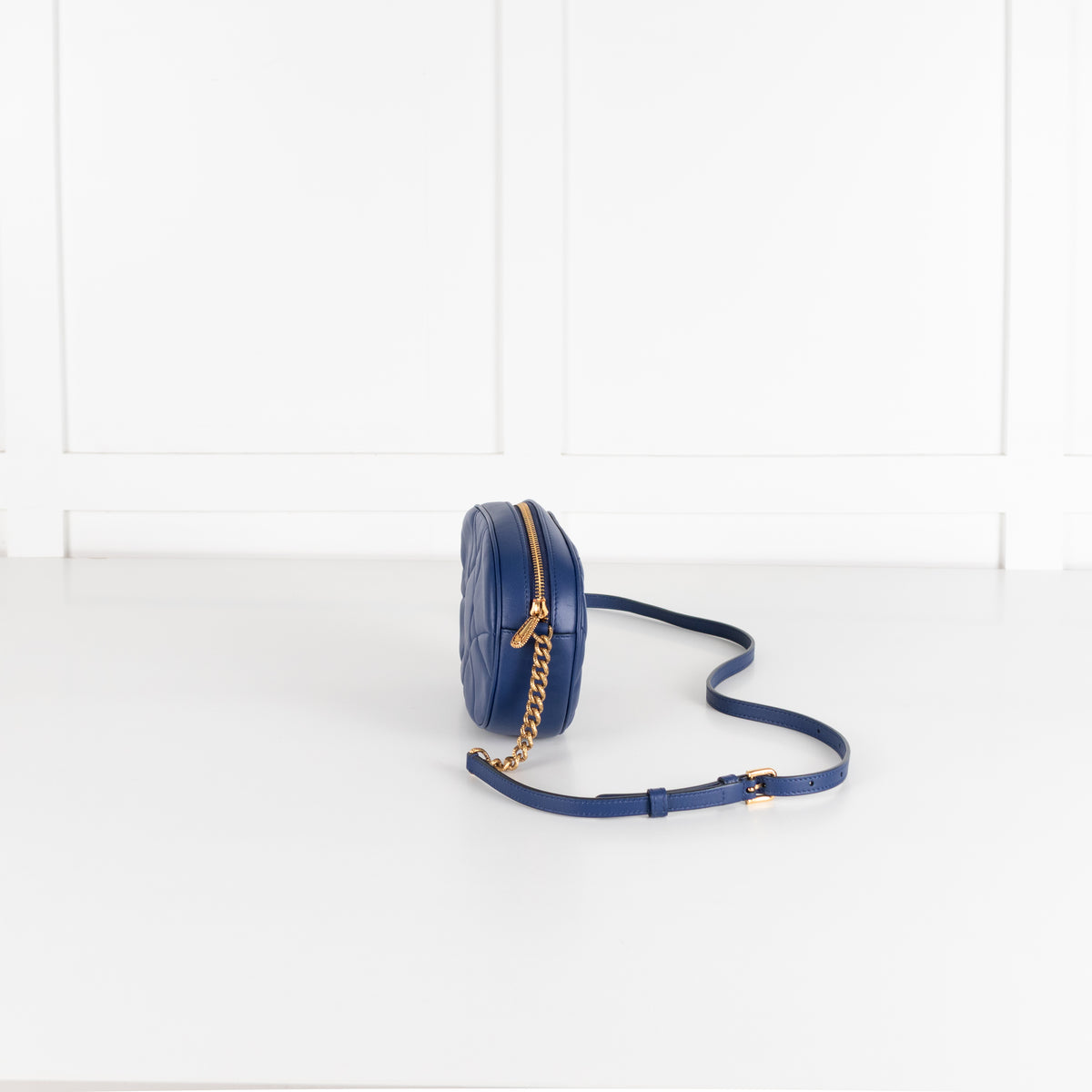 Dolce & Gabbana Blue Nappa Leather Devotion Crossbody Bag