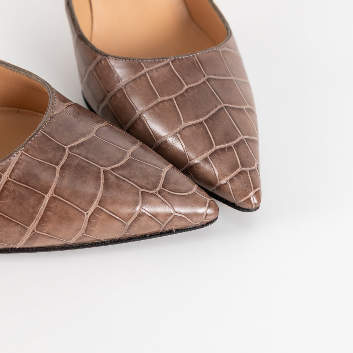 Salvatore Ferragamo Croc Heeled Shoes