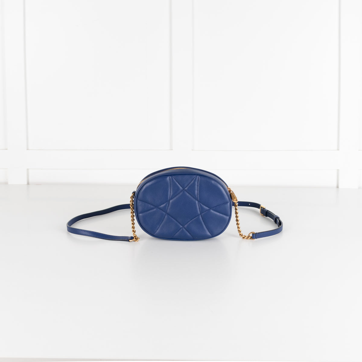 Dolce & Gabbana Blue Nappa Leather Devotion Crossbody Bag