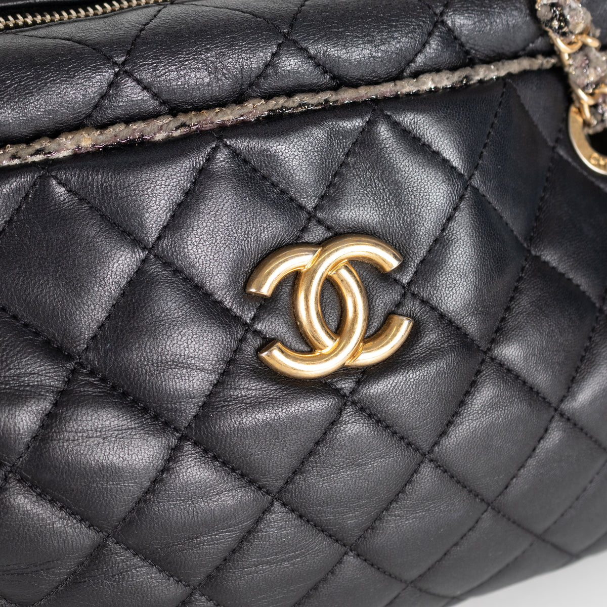 Chanel Black Quilted Lambskin Shoulder Bag