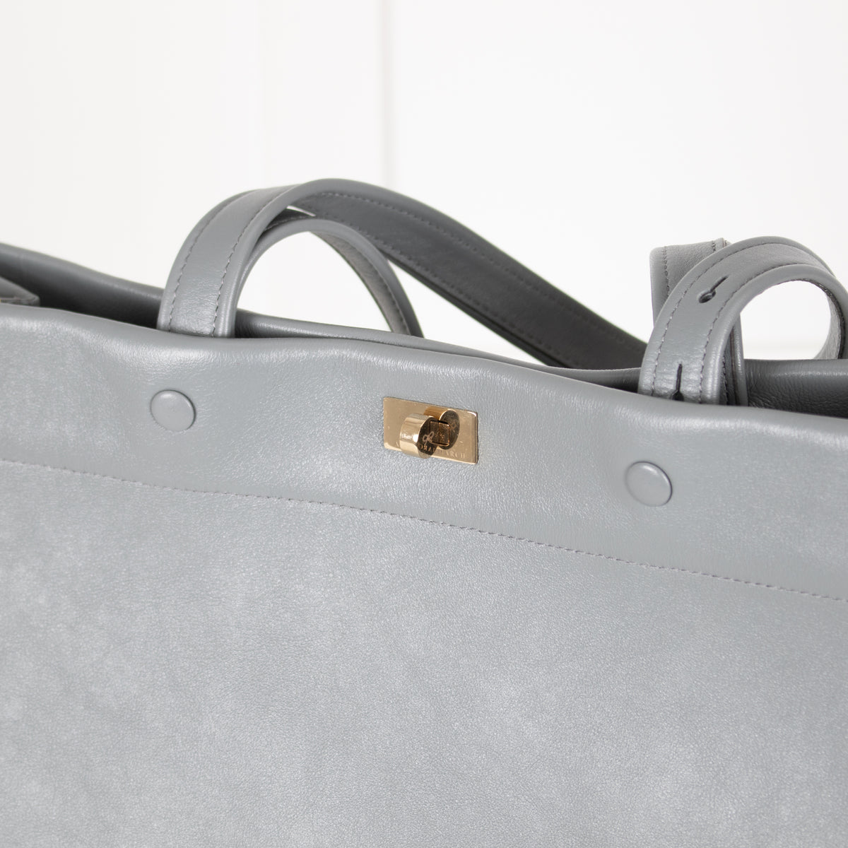 Anya Hindmarch Calf Leather Mortimer Grey LargeTote