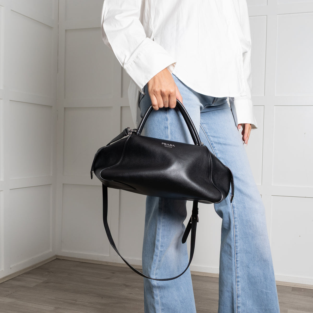 Prada Black Leather Supernova Shoulder Bag