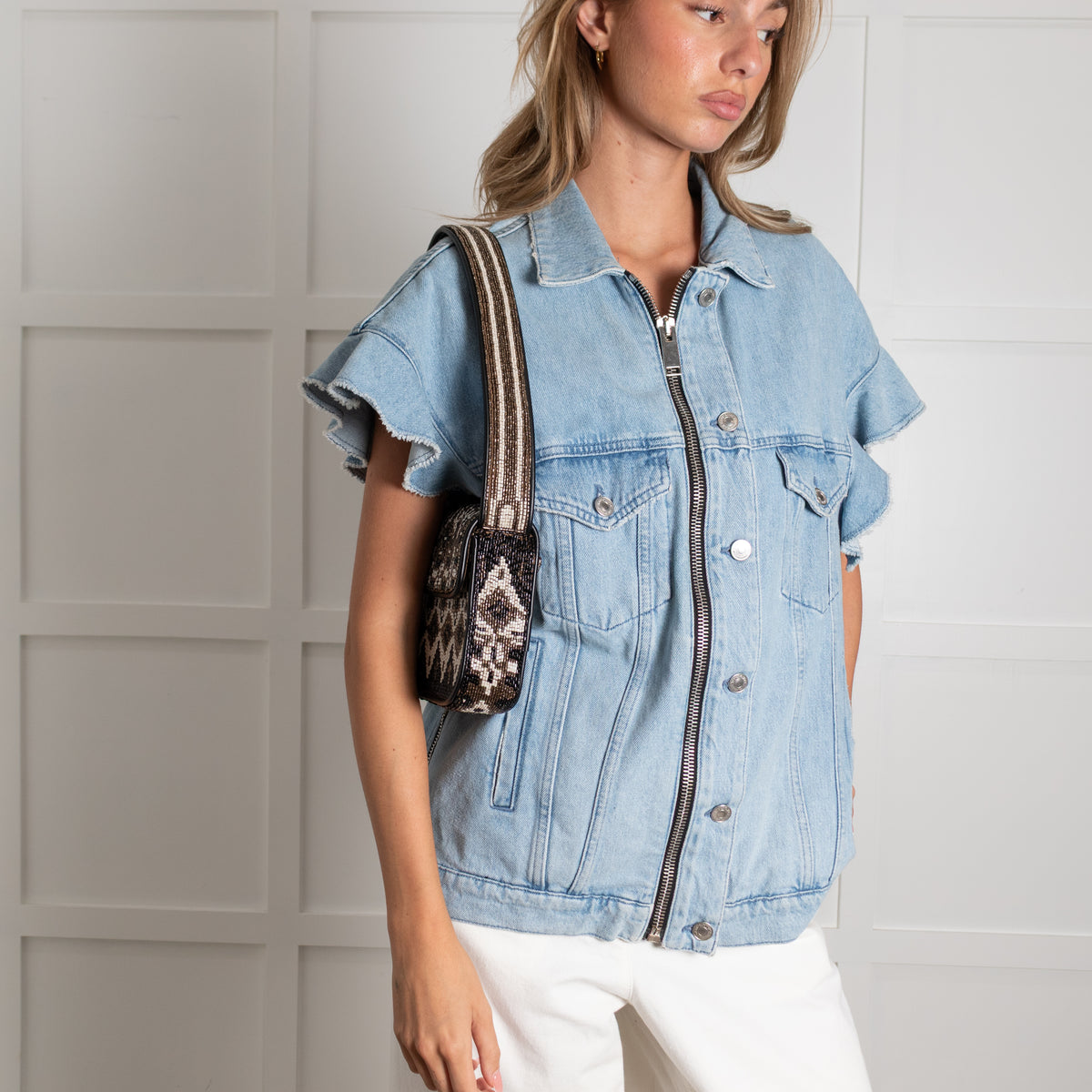 Staud Tommy Zermatt Beaded Shoulder Bag