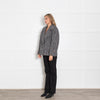 Dries Van Noten Black and Grey Check Short Jacket