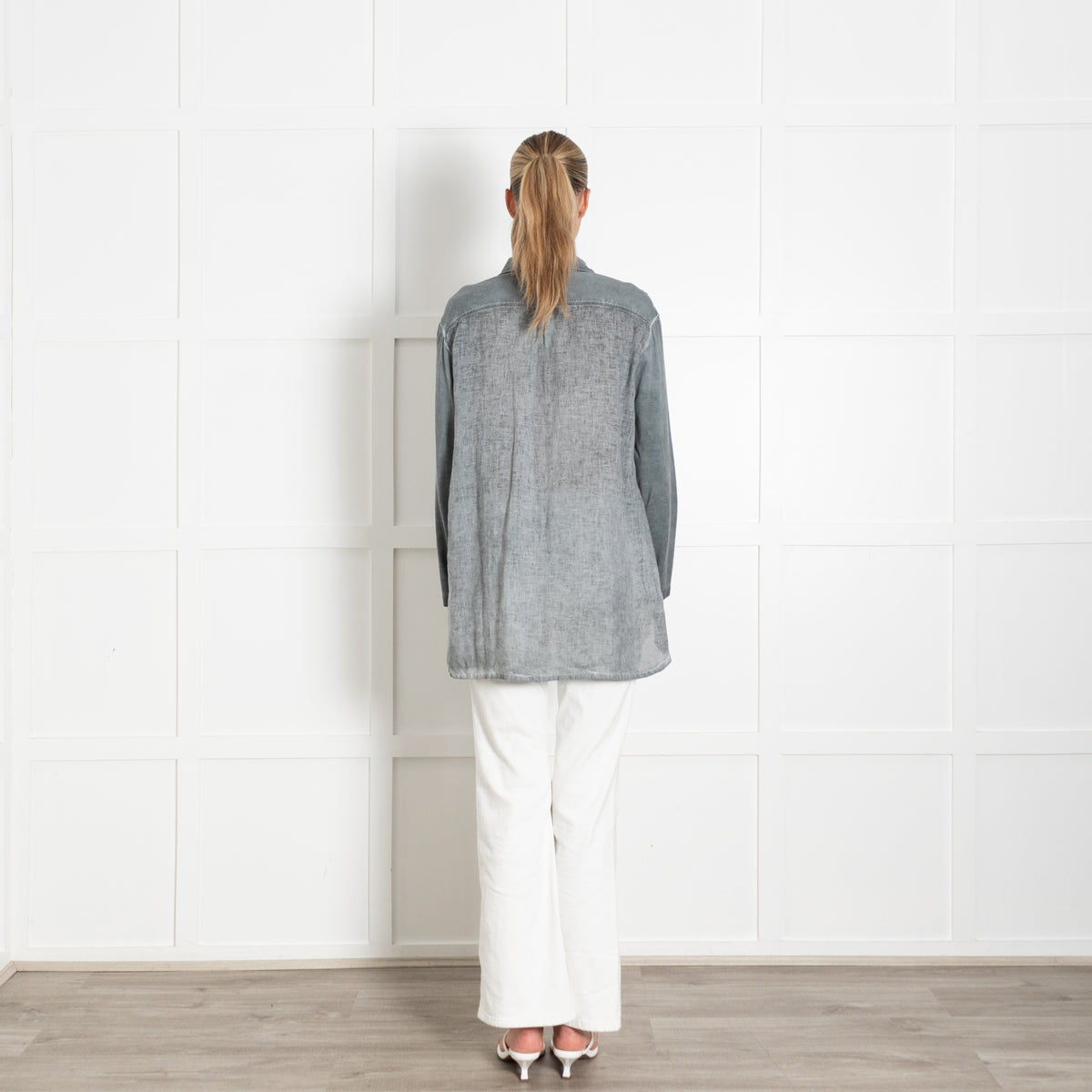 Grizas Grey Linen Long Sleeve Shirt