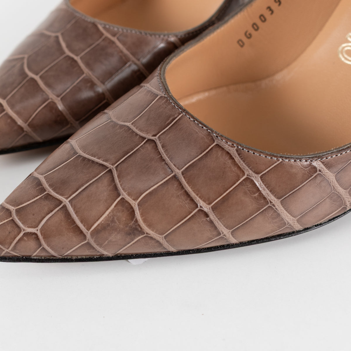Salvatore Ferragamo Croc Heeled Shoes