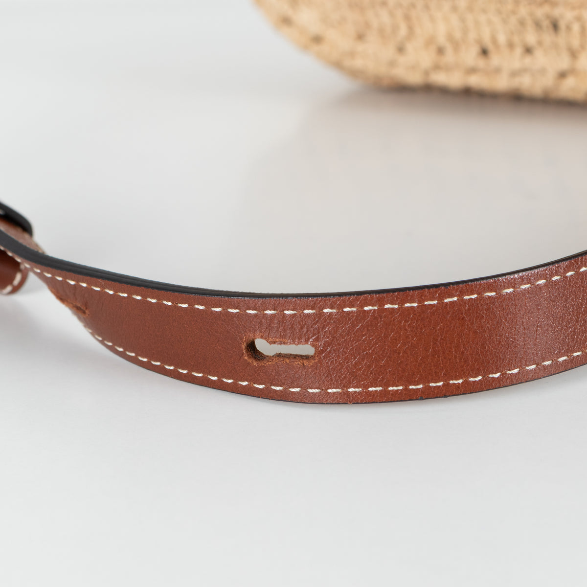 Ba&Sh Brown Ara Raffia Leather Hand Bag