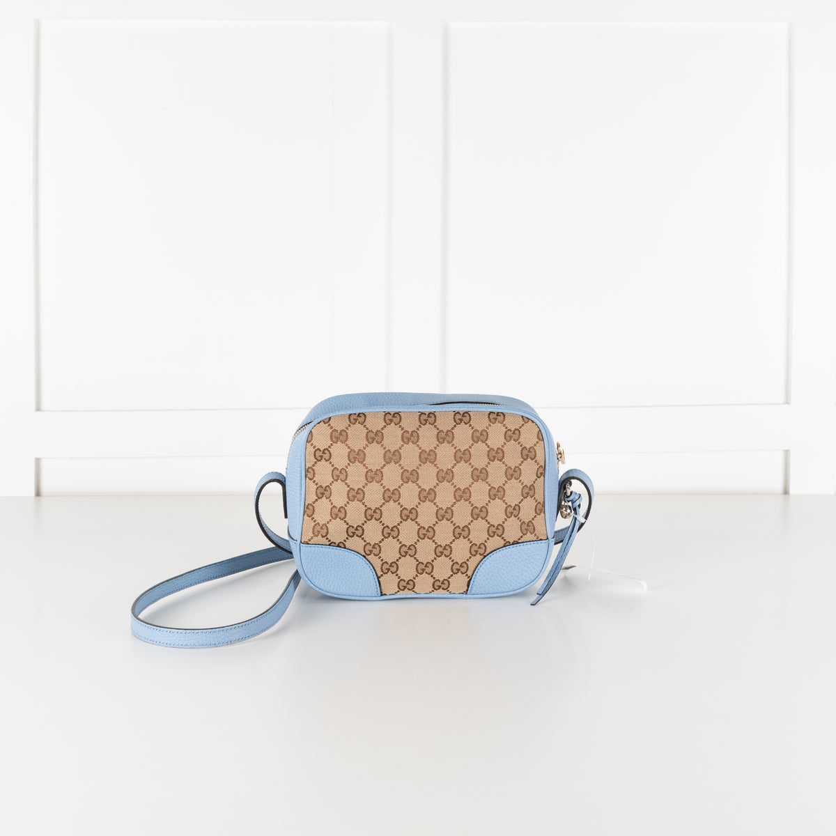 Gucci Blue GG monogram Canvas Camera Crossbody Bag