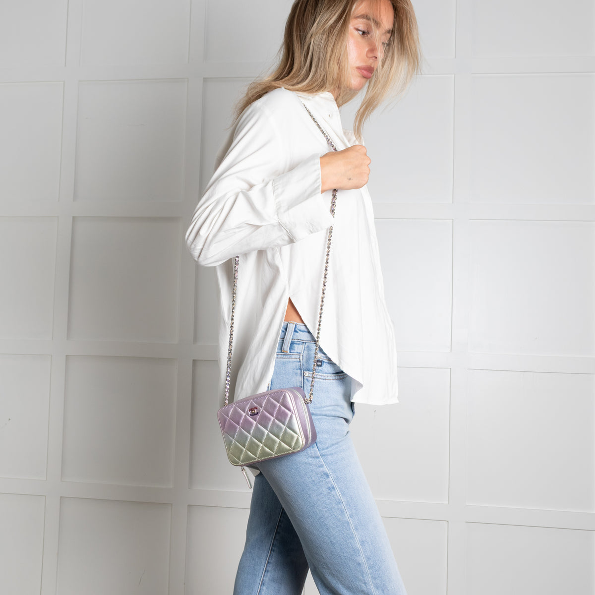 Chanel Coco Mark Iridescent Lambskin Camera Bag