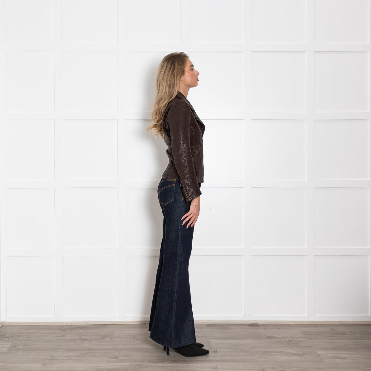 Prada Brown Leather Biker Jacket