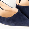 Gianvito Rossi Navy Blue Suede Slingbacks