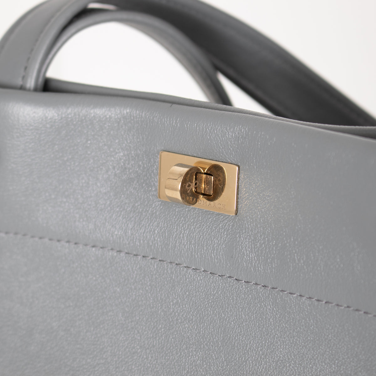Anya Hindmarch Calf Leather Mortimer Grey LargeTote