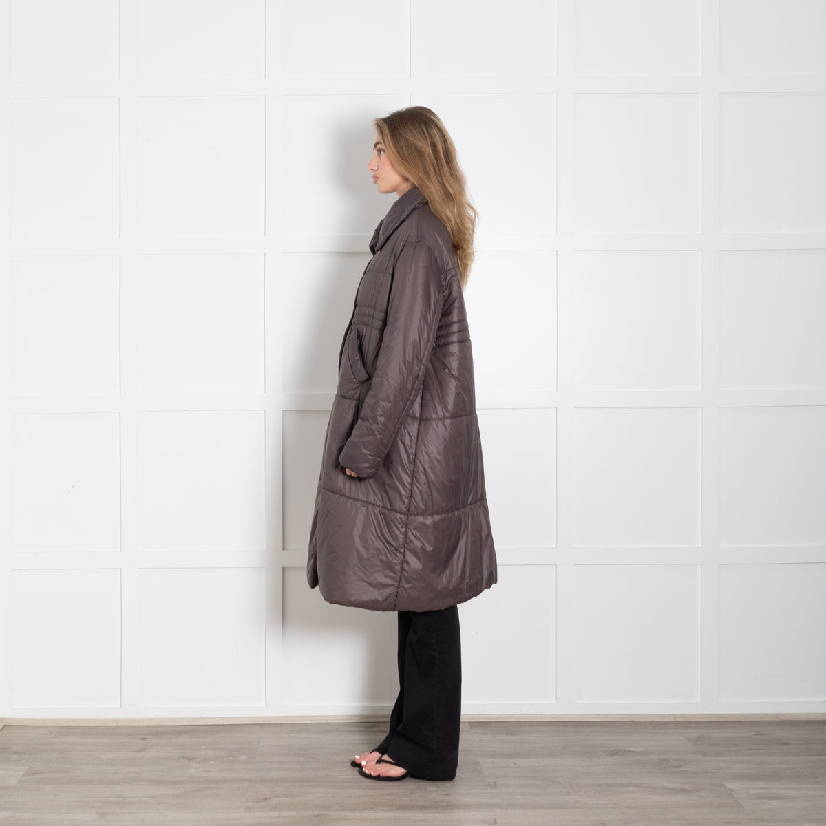 TreBarraBi Brown Nylon  Puffa Coat