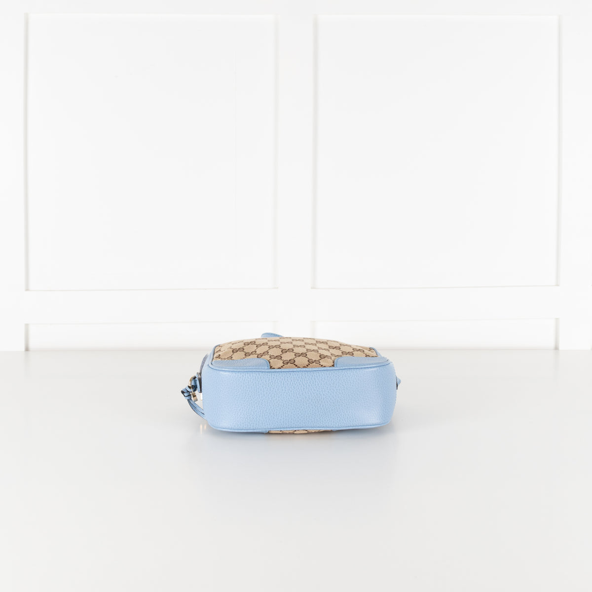 Gucci Blue GG monogram Canvas Camera Crossbody Bag