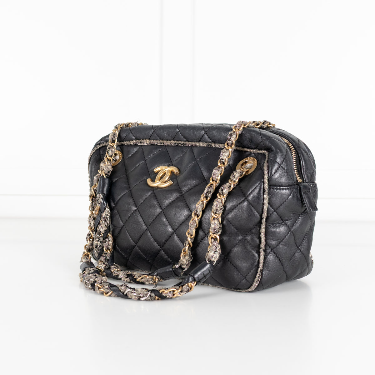 Chanel Black Quilted Lambskin Shoulder Bag