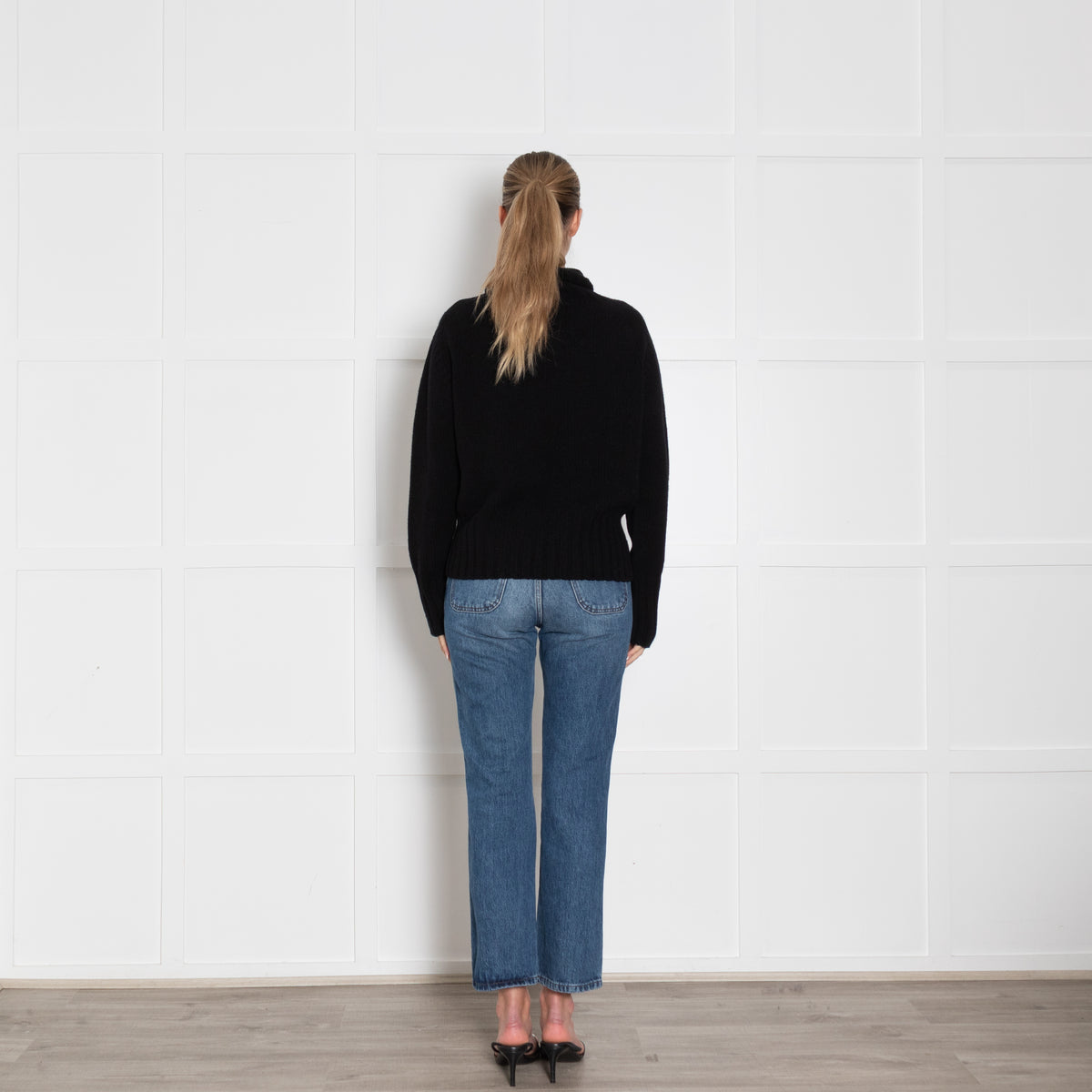 Really Wild Black Wool Rollneck