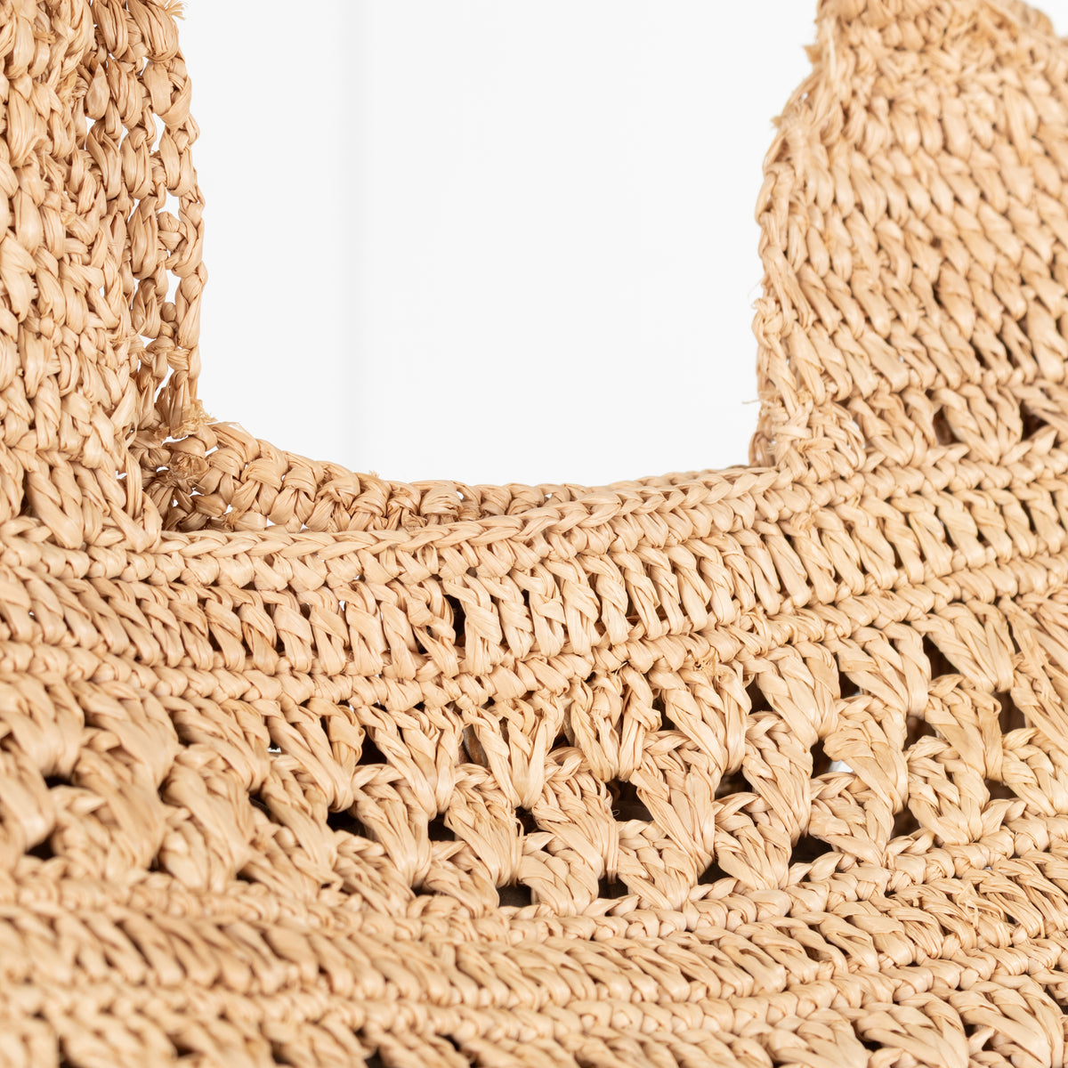 Ba&Sh Brown Ara Raffia Leather Hand Bag