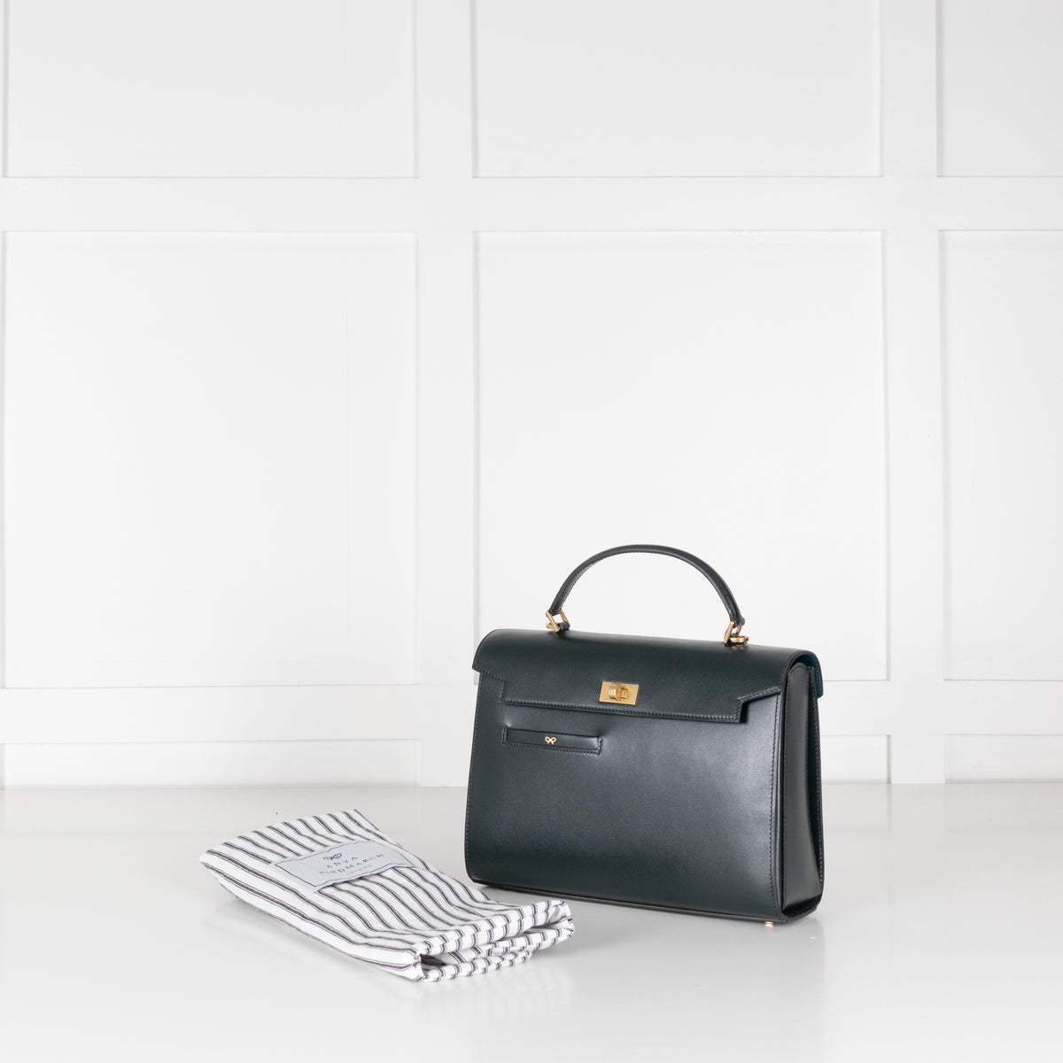 Anya Hindmarch Green Mortimer Top Handle Bag