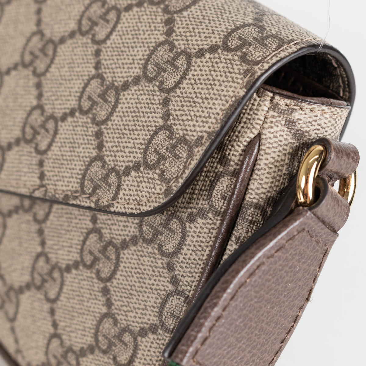 Gucci Beige Ebony Ophida Mini Crossbody Bag
