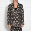 Dea Kudibal Floral Textured Straight Fit Suit with Split Cuff Trousers