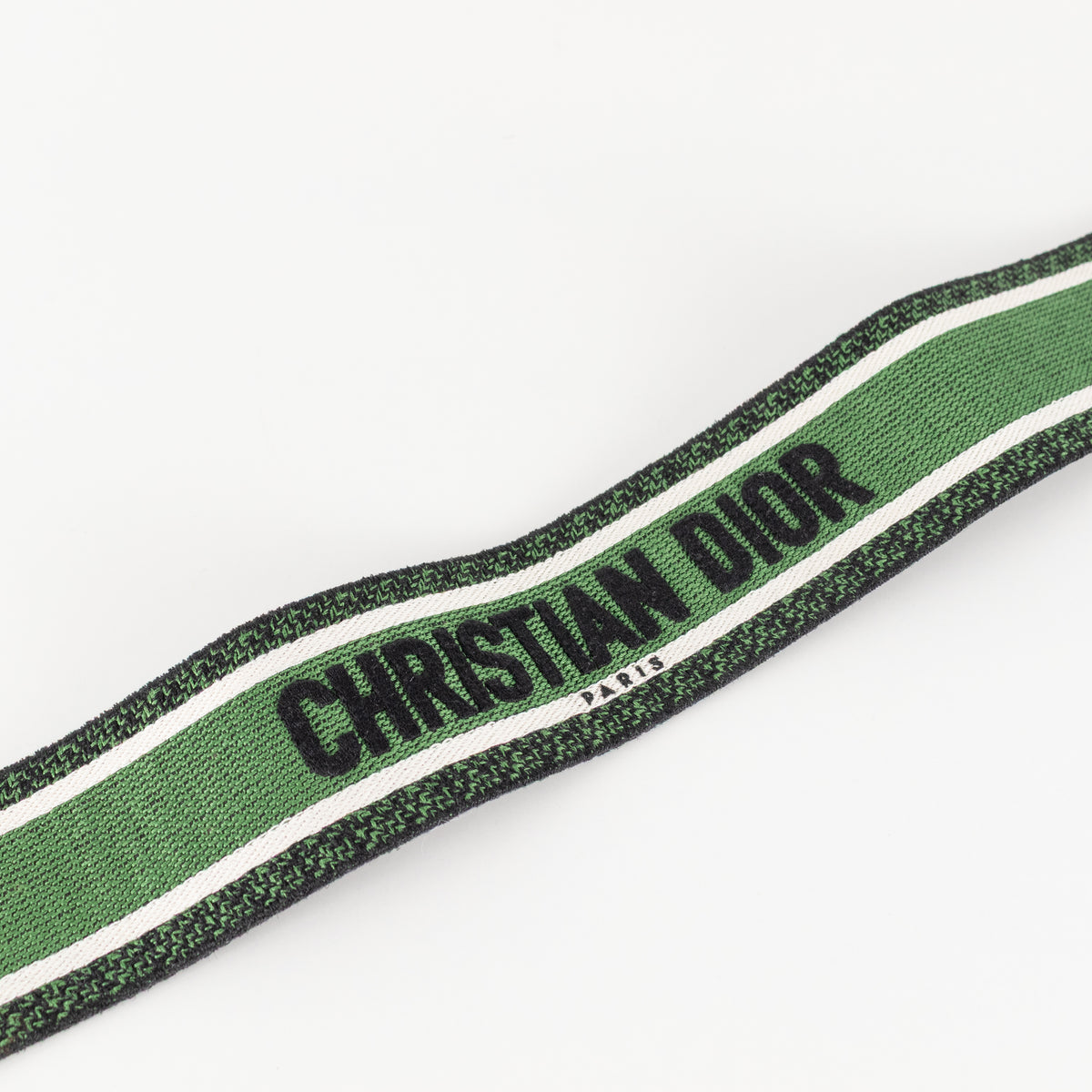 Christian Dior Green and Black Oblique Strap