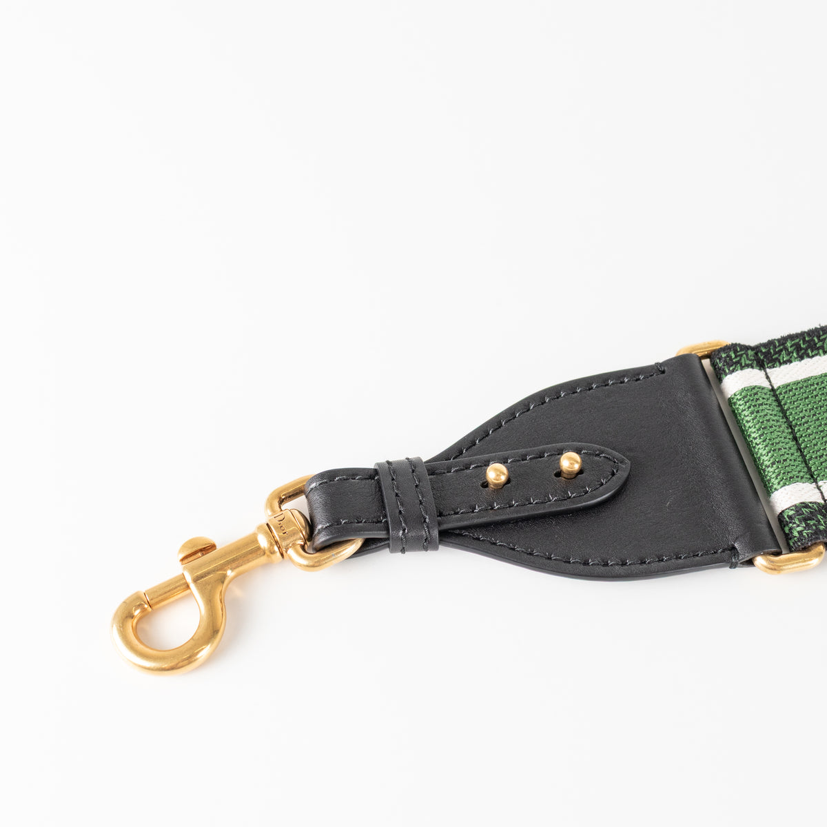 Christian Dior Green and Black Oblique Strap
