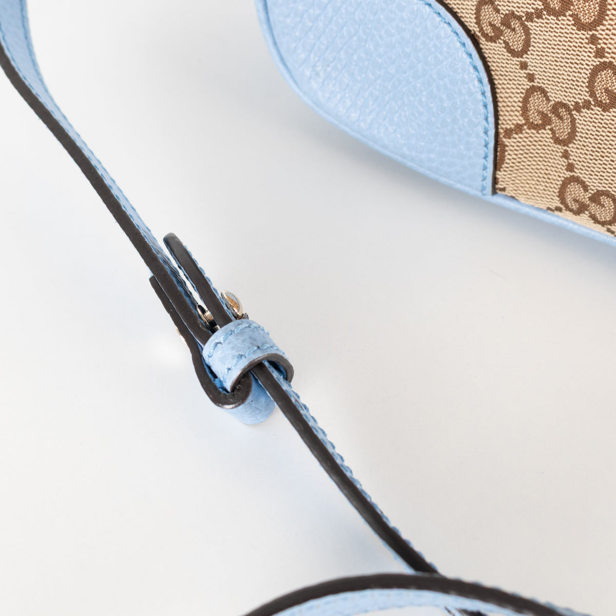 Gucci Blue GG monogram Canvas Camera Crossbody Bag