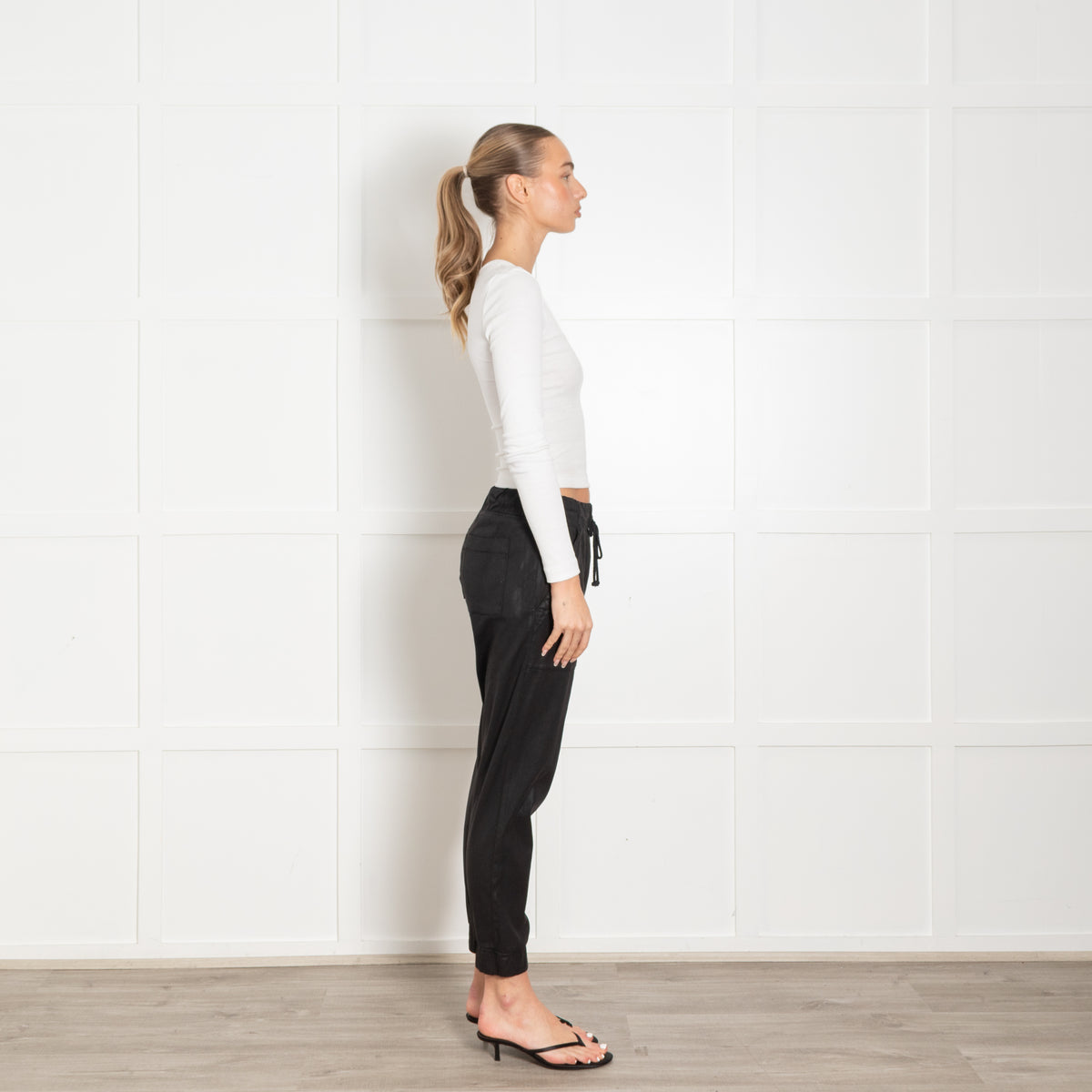 Bella Dahl Black Coated Joggers