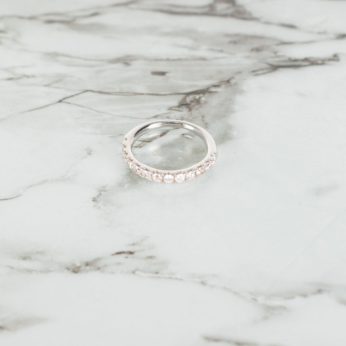 18ct White Gold 0.51ct Half Eternity Ring